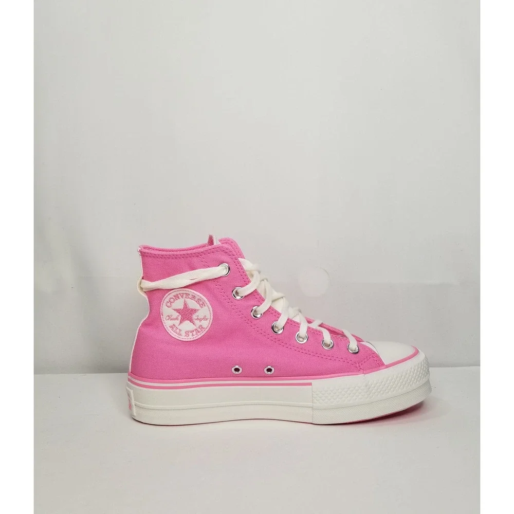 Converse Women's CTAS Lift Platform Retro Varsity Size 8.5 Pink A07141C NWT - Picture 3 of 8